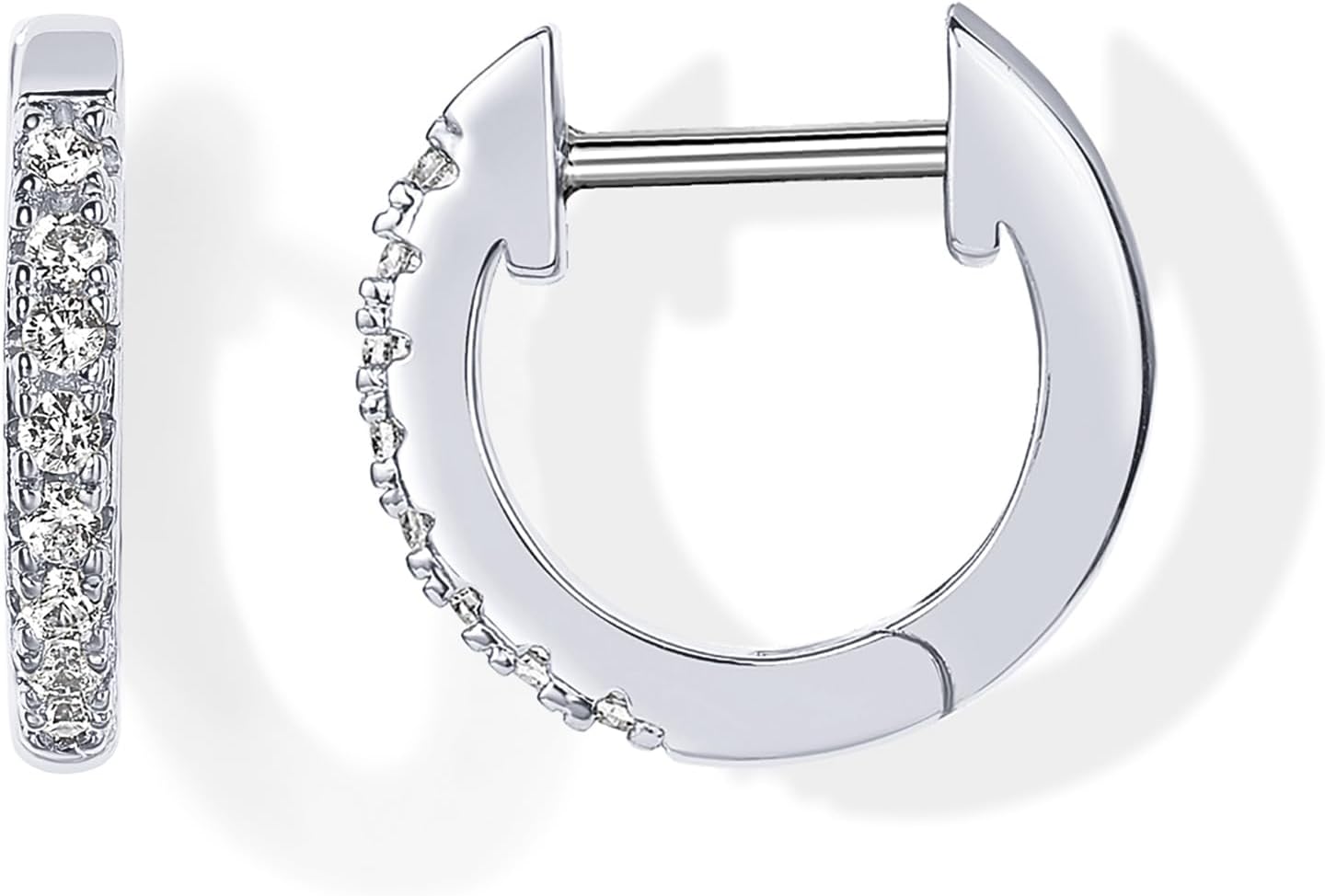 14K Gold Plated Cubic Zirconia Cuff Earrings Stud